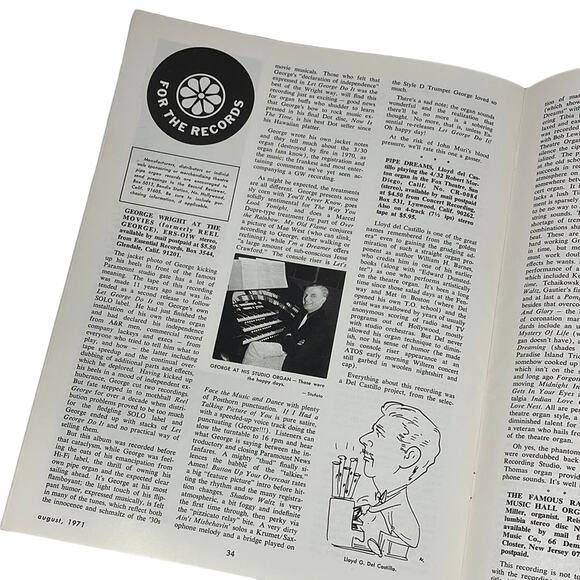 Theater Organ Journal‎ of the American Theatre Organ Society August 1971 - Picture 5 of 8
